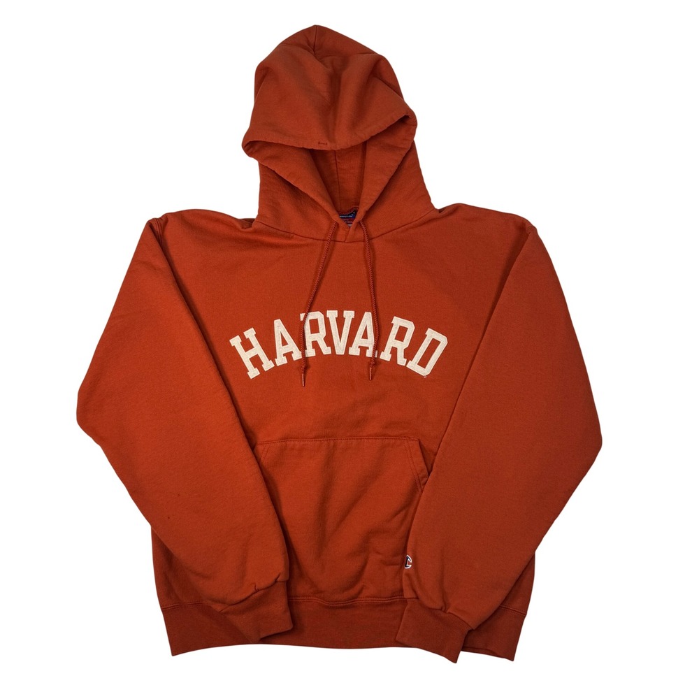 Champion Harvard Hoodie Large Orange Collegiate Ivy League Mens